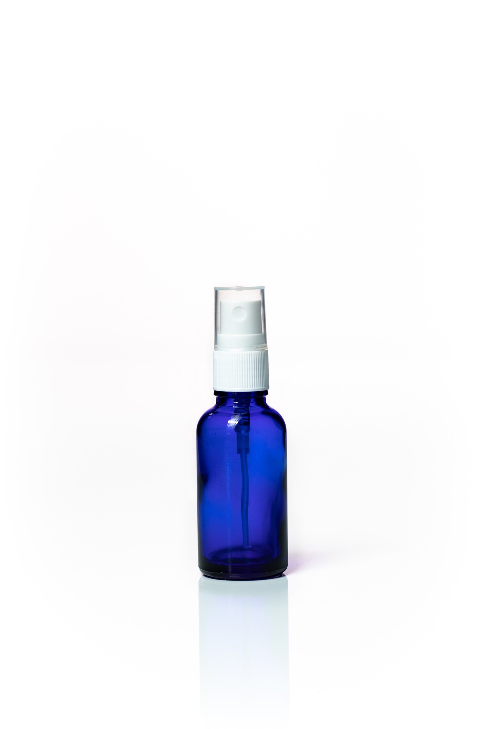 30ml Blue Glass Mist Spray Bottle - White Lid 4480 x 6720.jpeg