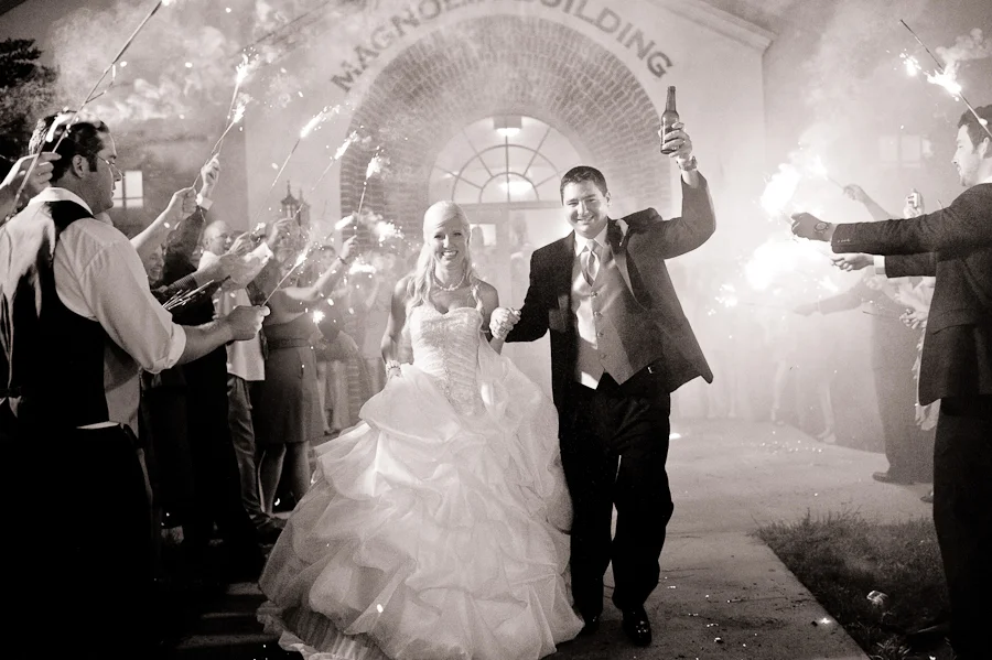 wedding sparkler exit