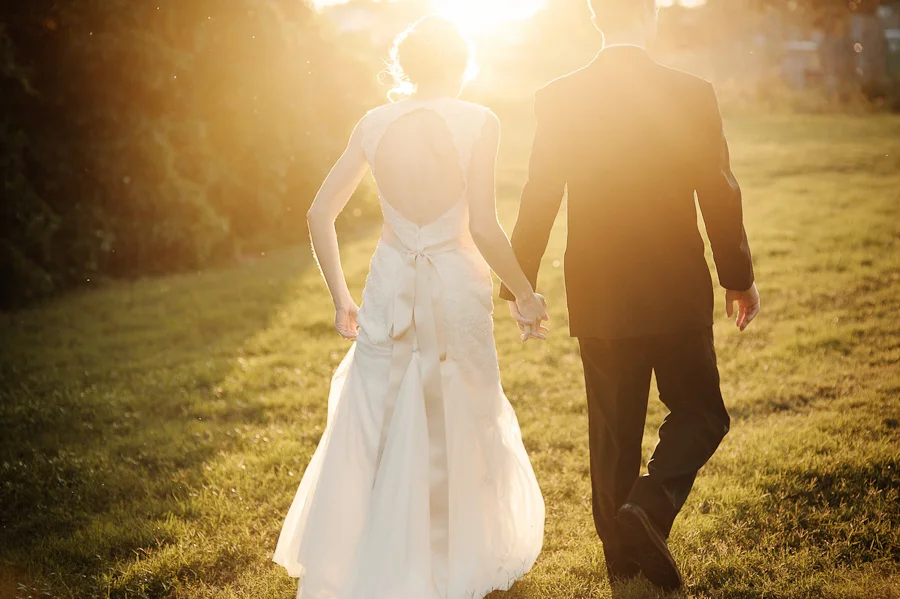 Bride & Groom Sunflare