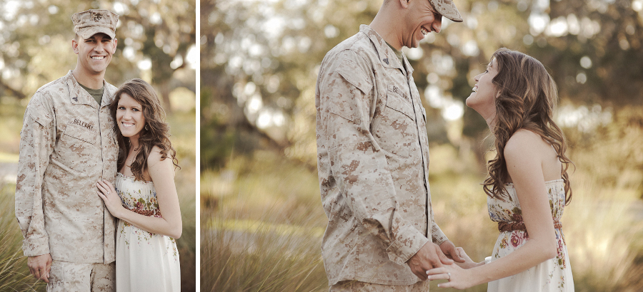 Marine & Fiance | Lakeland Engagement Photography | Natural Light