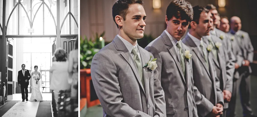 groom sees bride for the first time