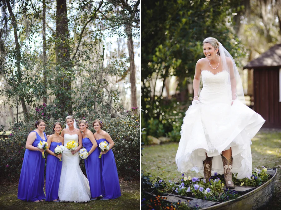 bride in boots