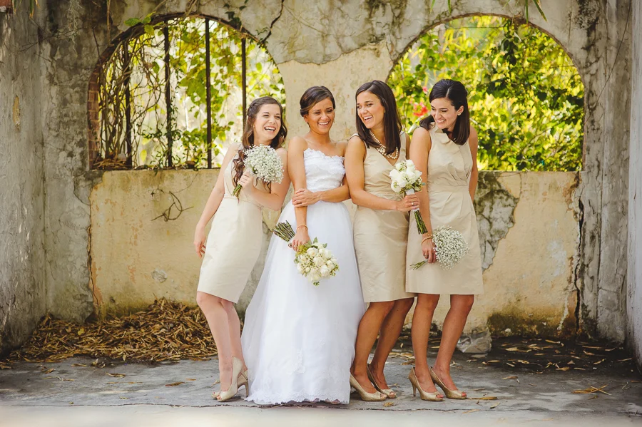 neautral bridal party
