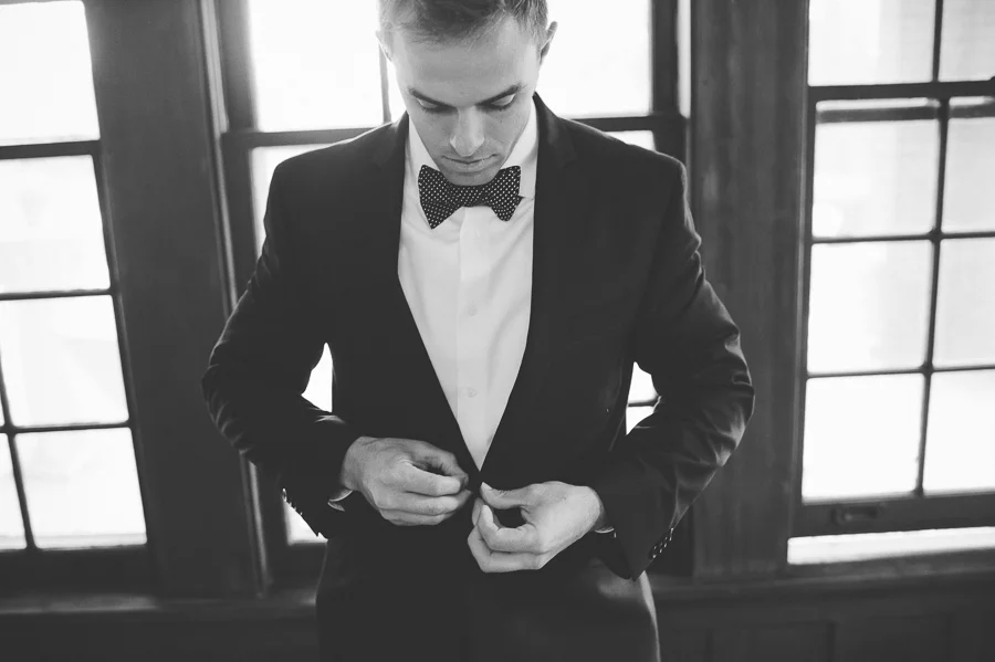 groom in bow tie