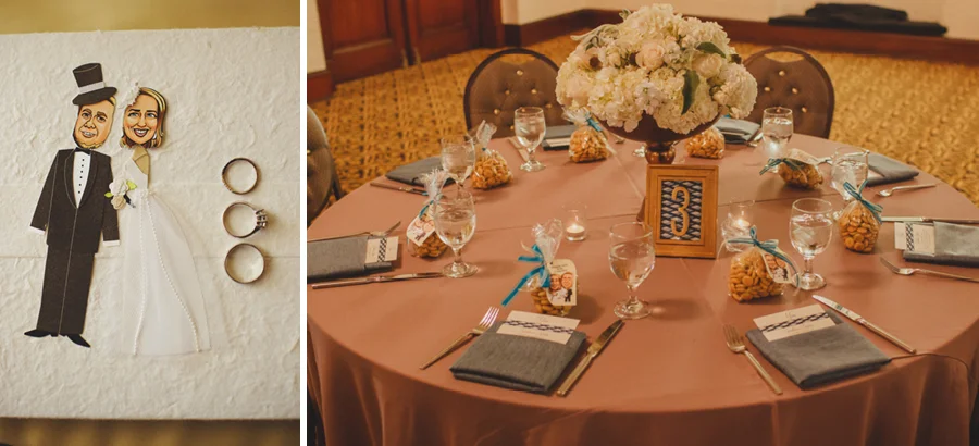 caractures at wedding