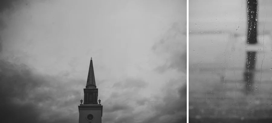 rainy wedding day