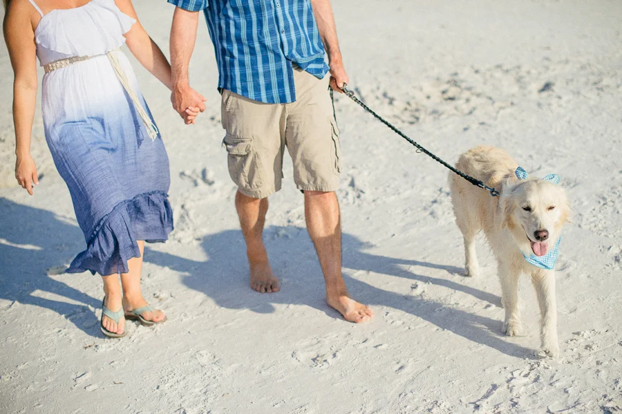 engagement session with a dog