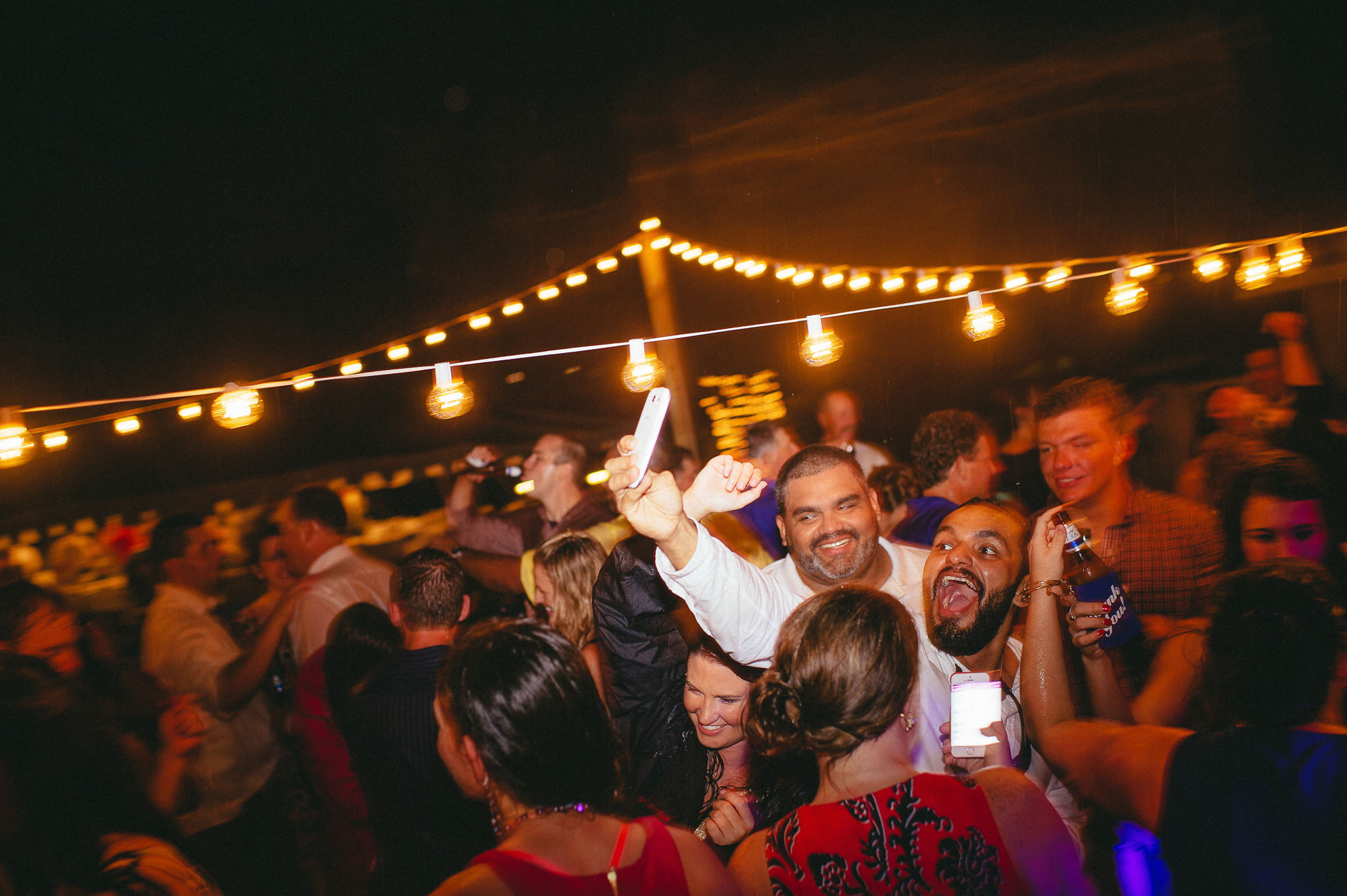  wedding dancing in the rain market lights 