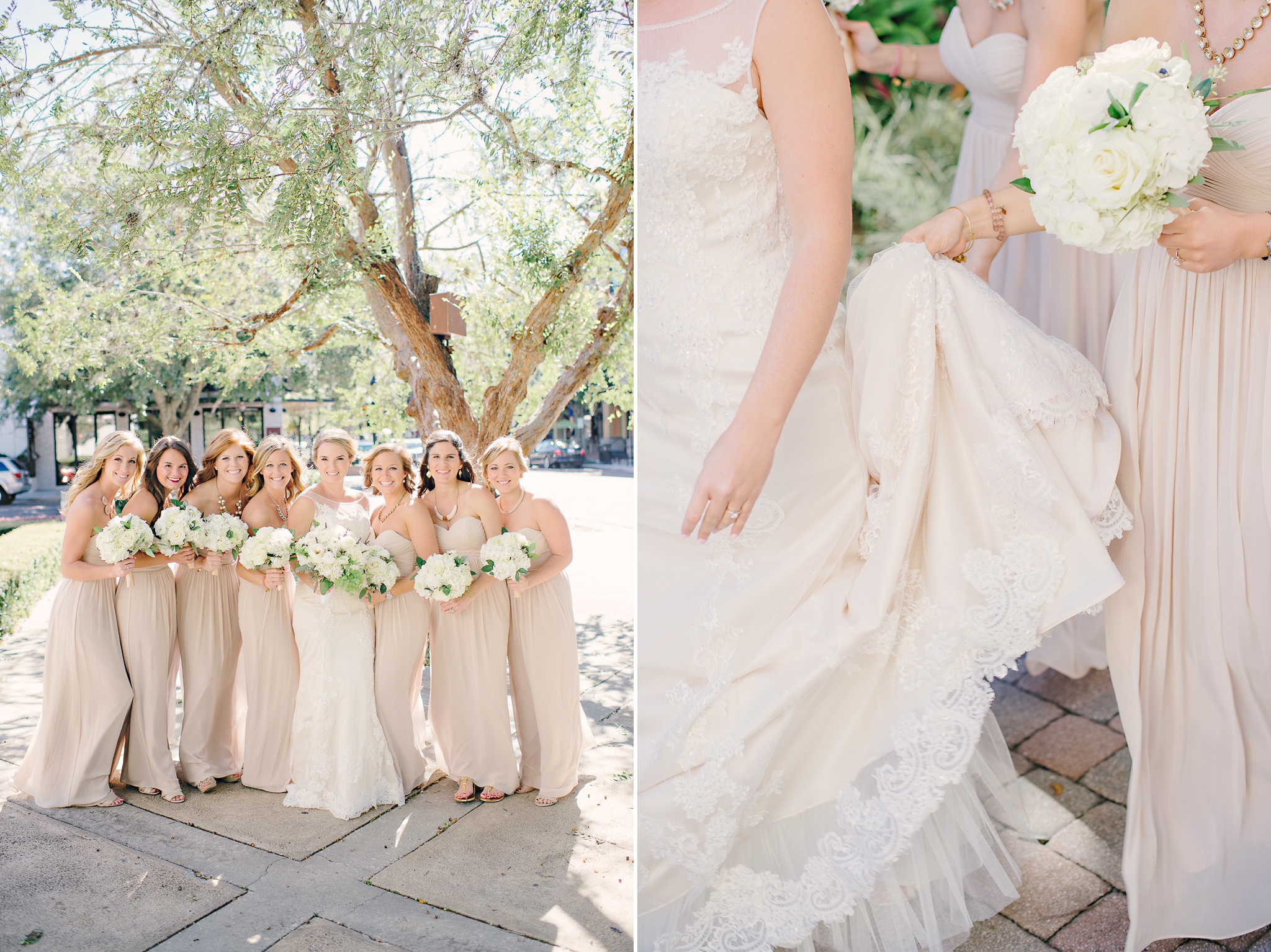 Classy Champagne Long Bridesmaids Dresses 