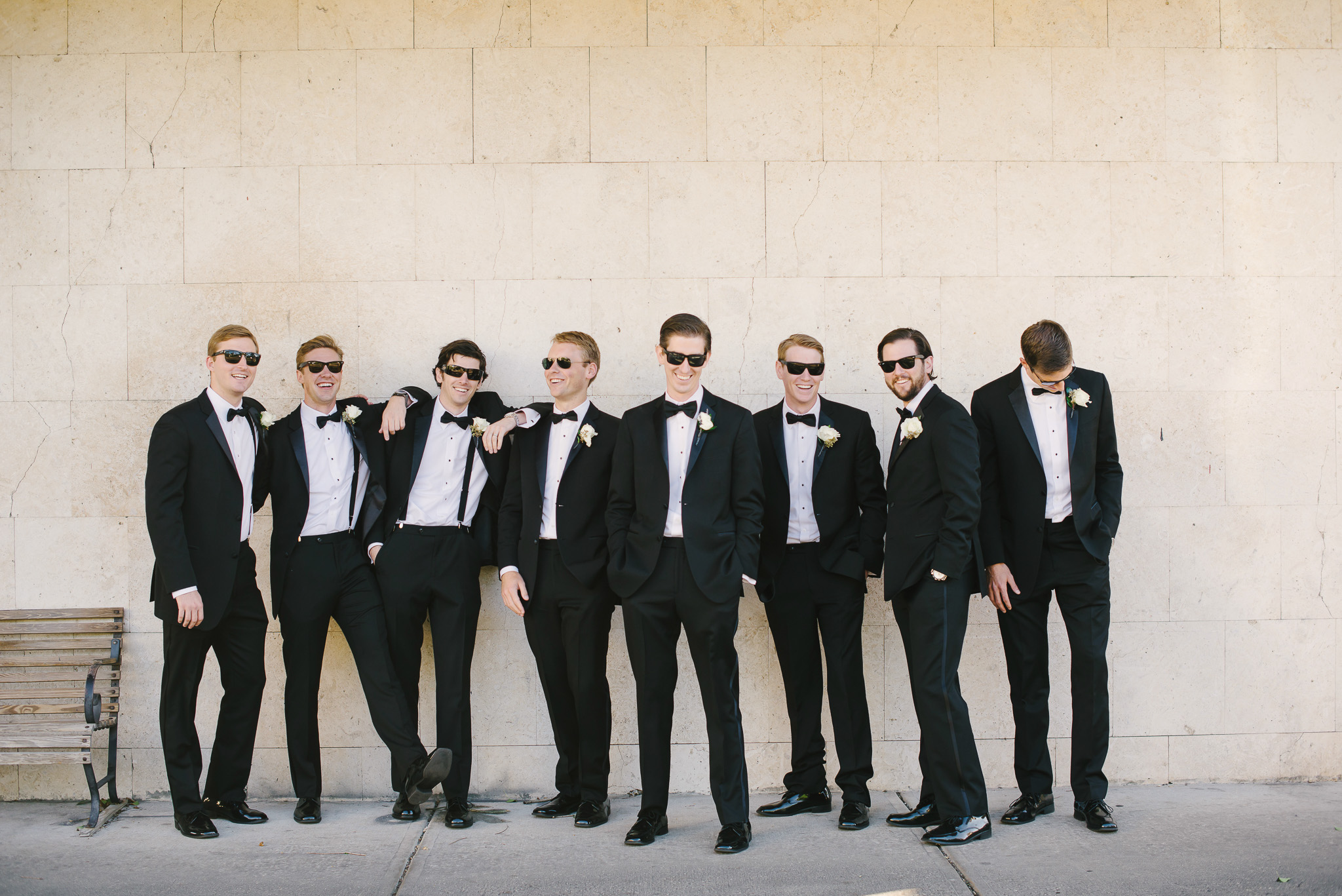 black tuxes with black bowties