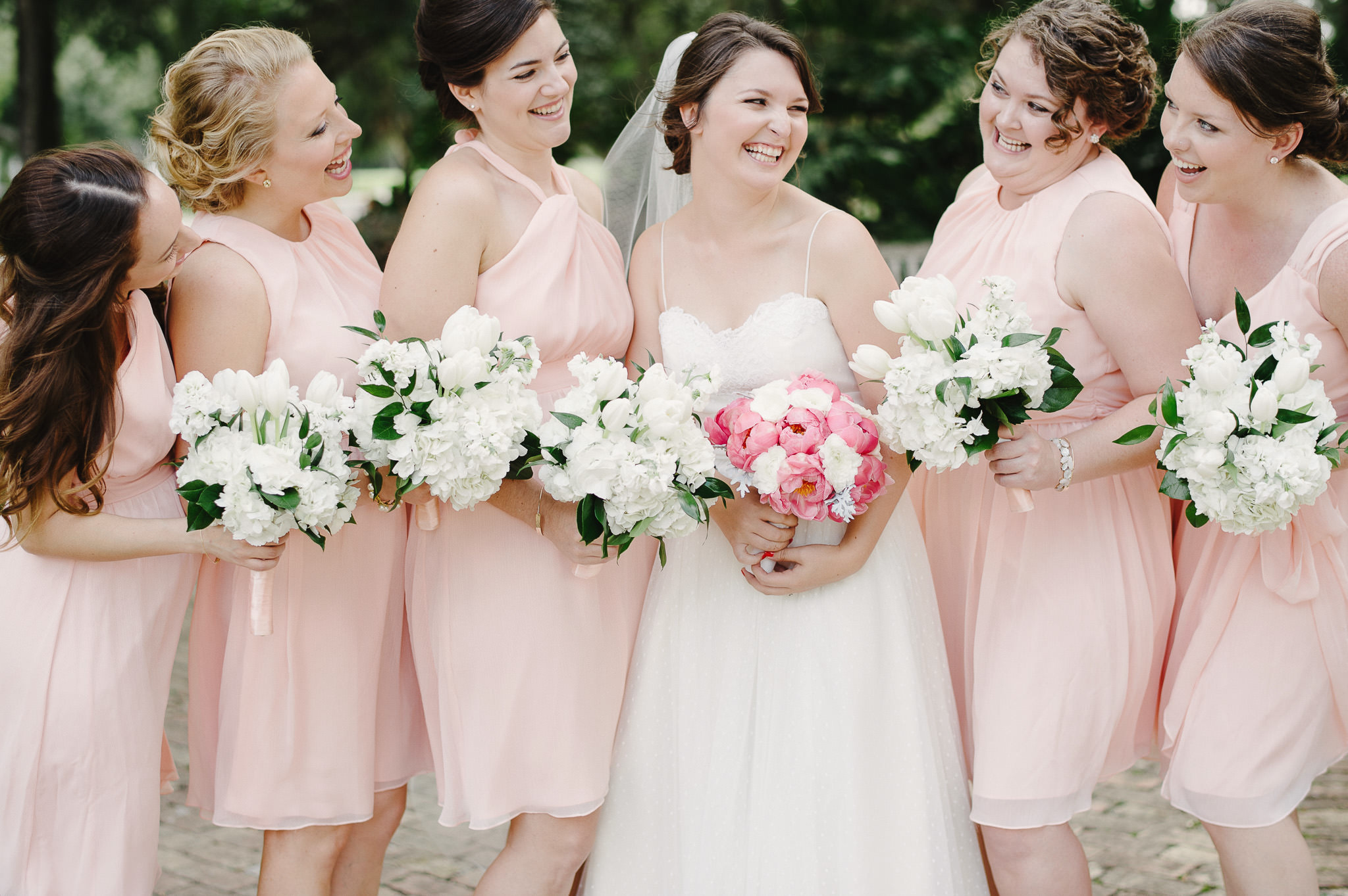 Peach Bridesmaids Dresses