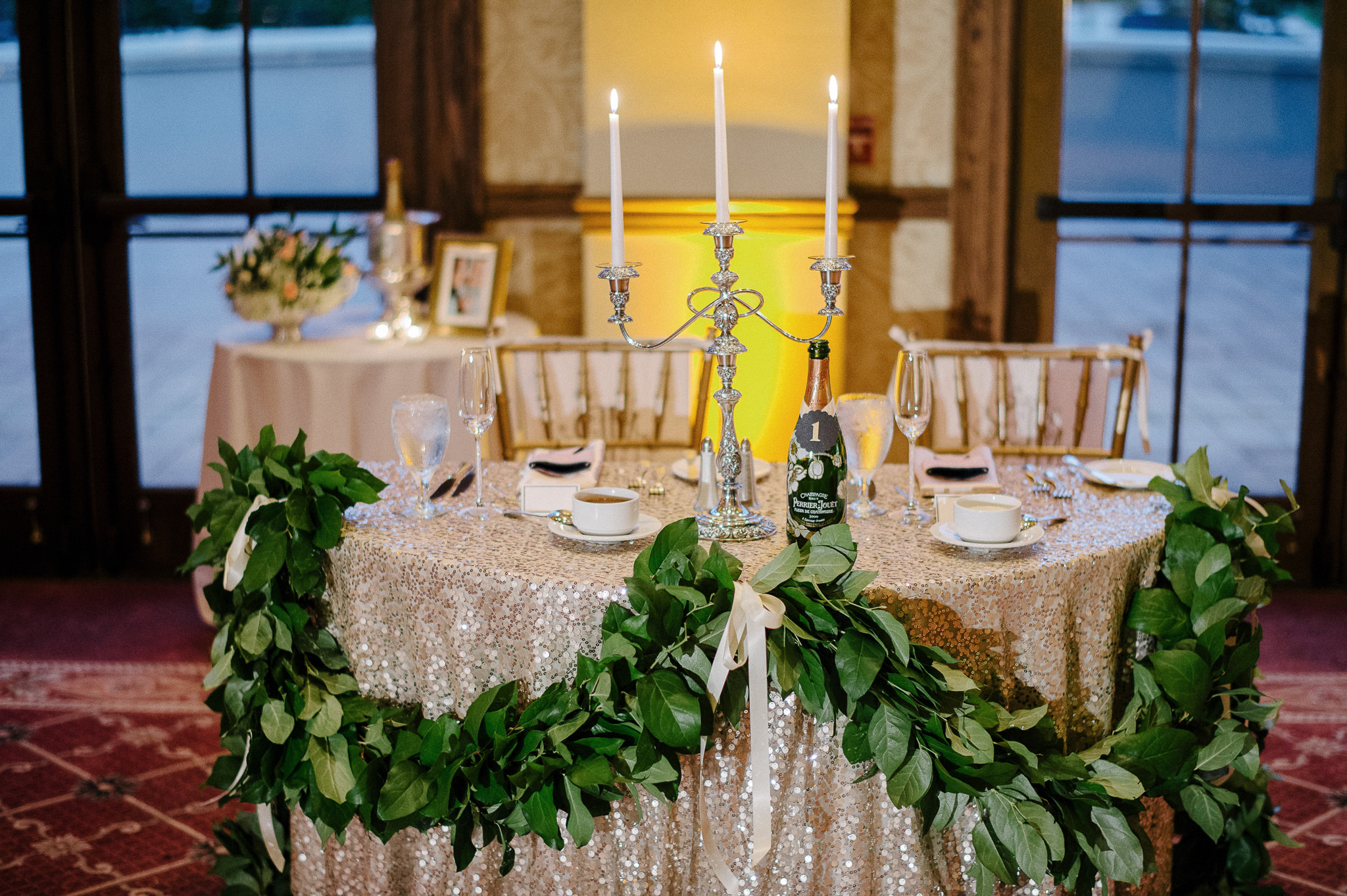 Elegant Rose Gold, Gold, and Silver Wedding Reception by I Do Details in Orlando Florida