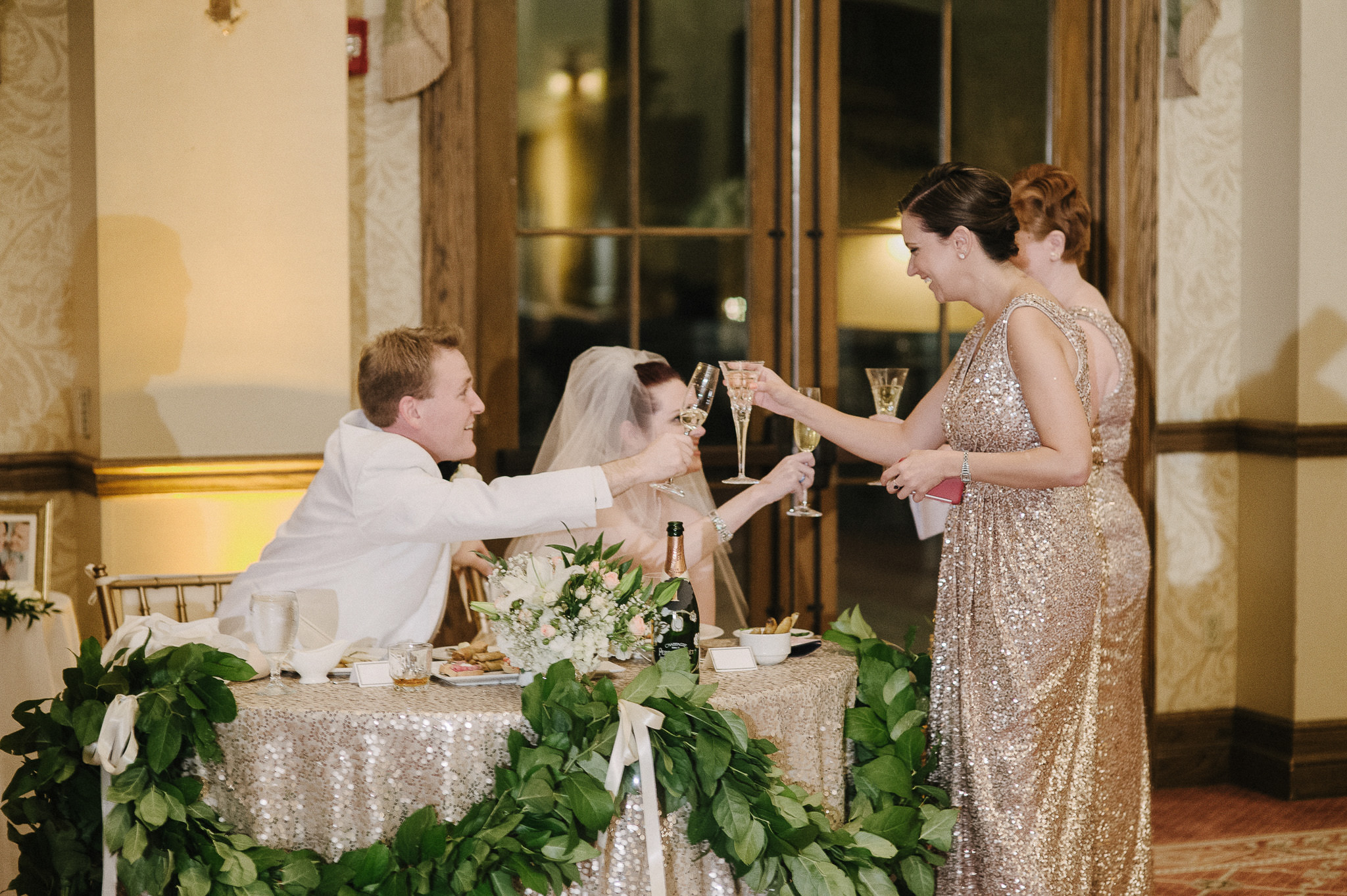 Elegant Rose Gold, Gold, and Silver Wedding Reception by I Do Details in Orlando Florida