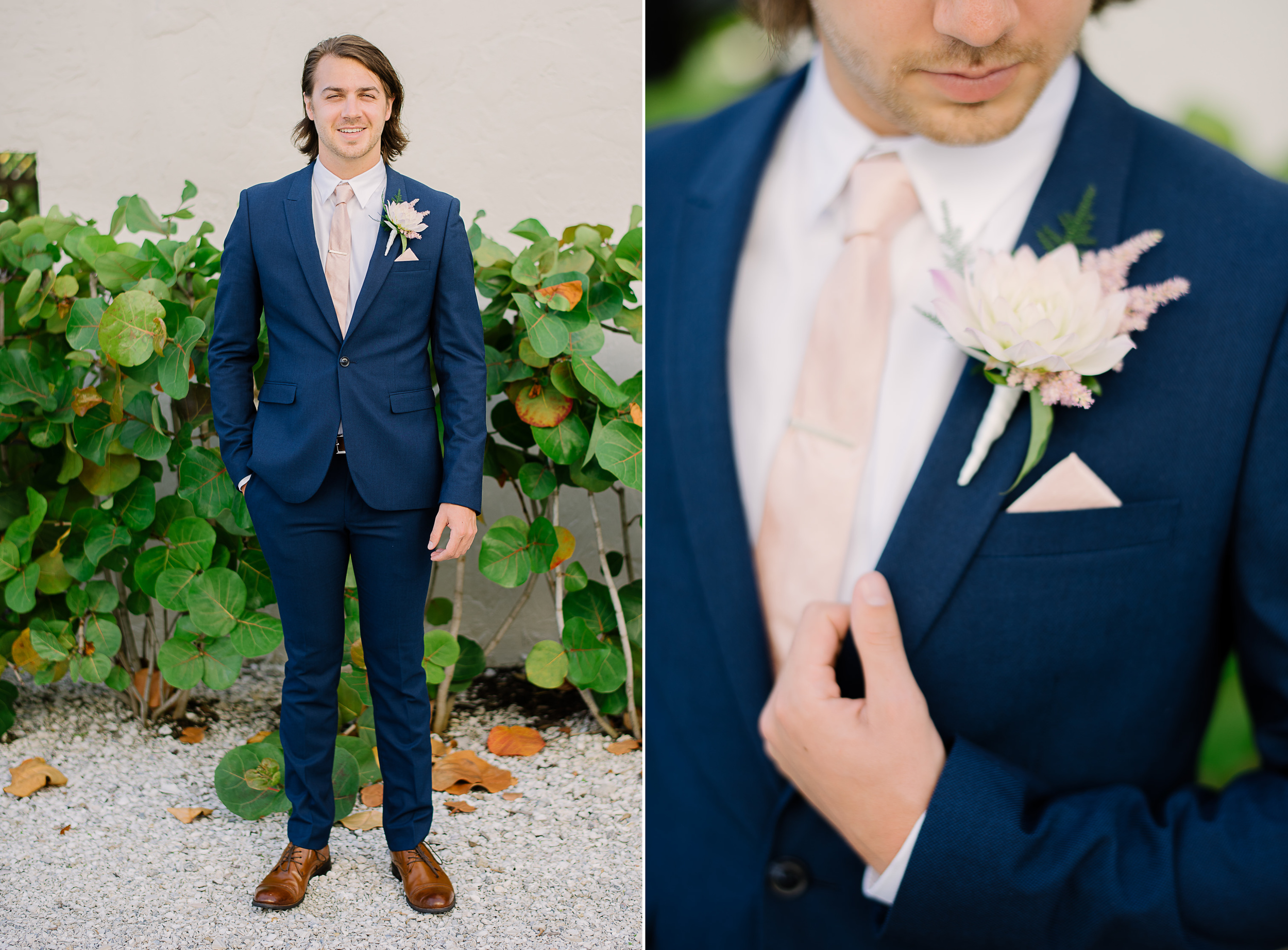 Fitted Navy Suit for Groom 