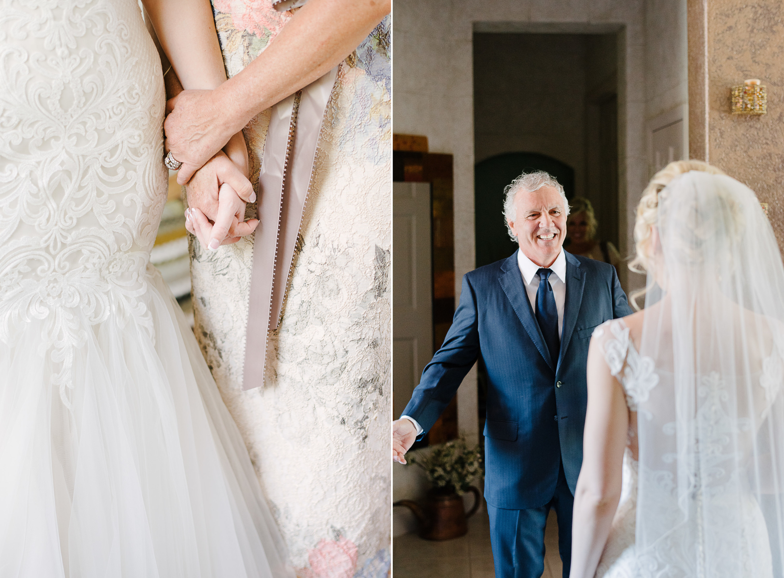 Father Daughter First Look at Wedding