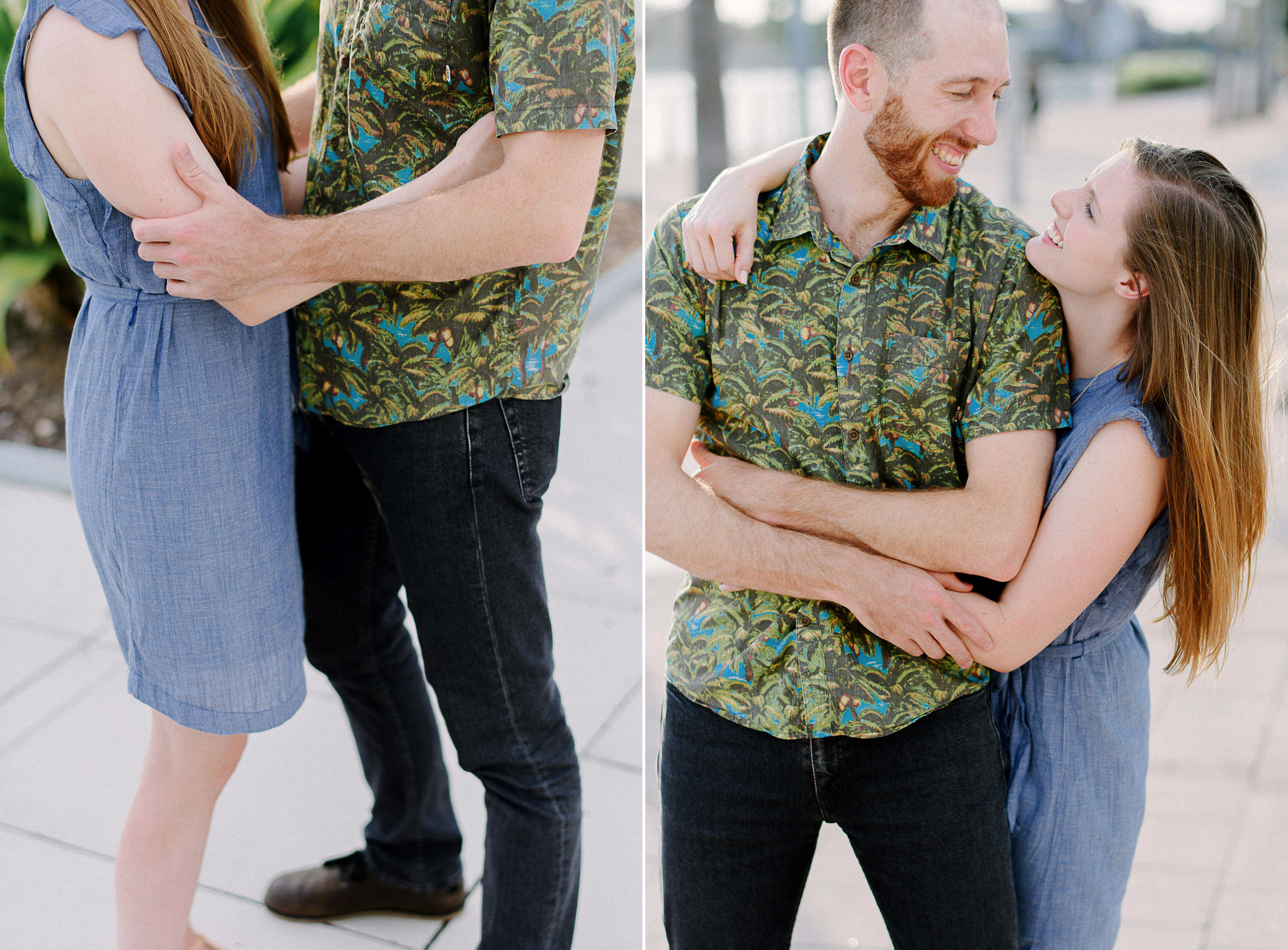 Dowtown Tampa Engagement Session in the City