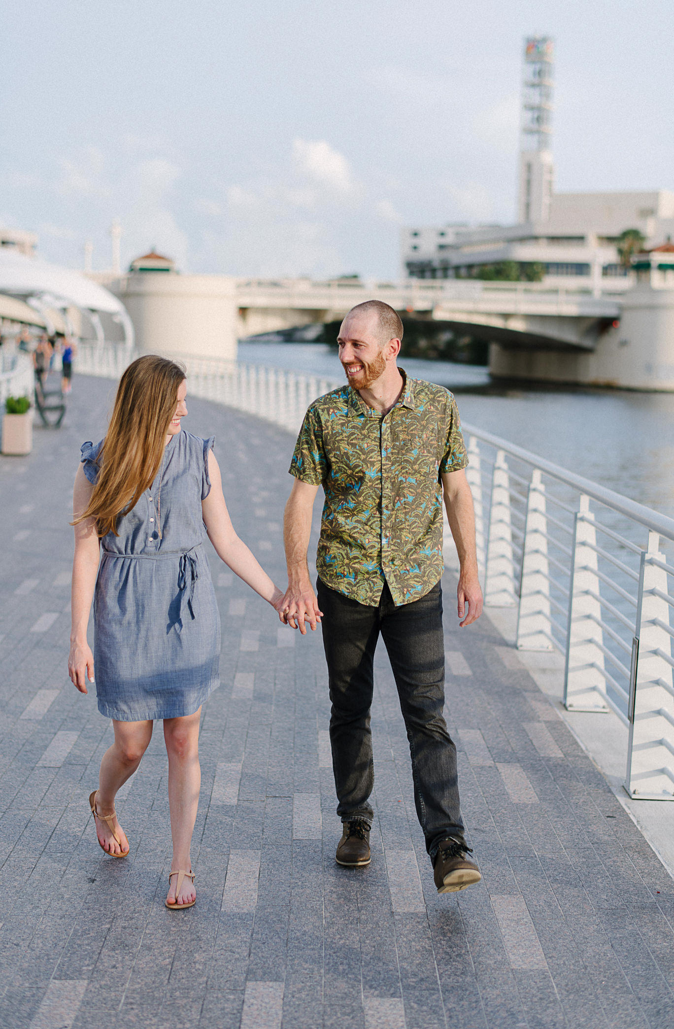 Dowtown Tampa Engagement Session in the City