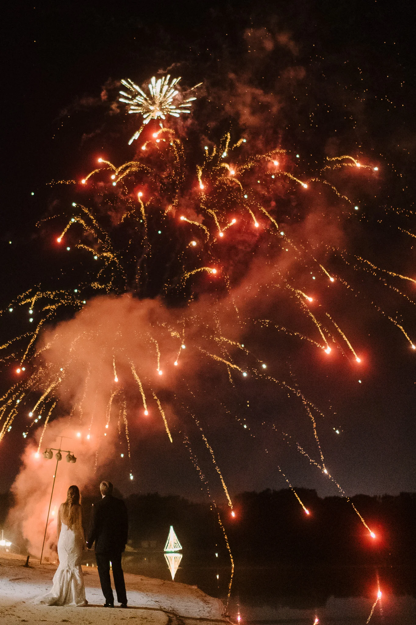 Backyard Wedding Fireworks