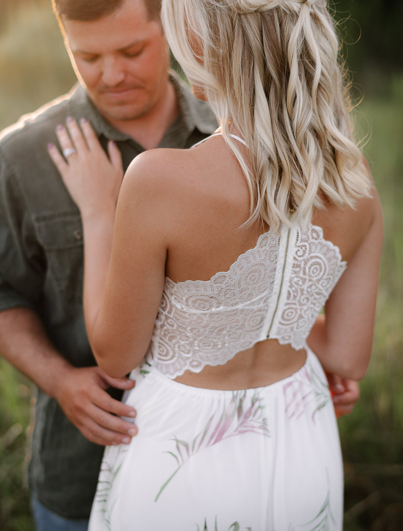 Grassy Field Engagement Session Central Florida