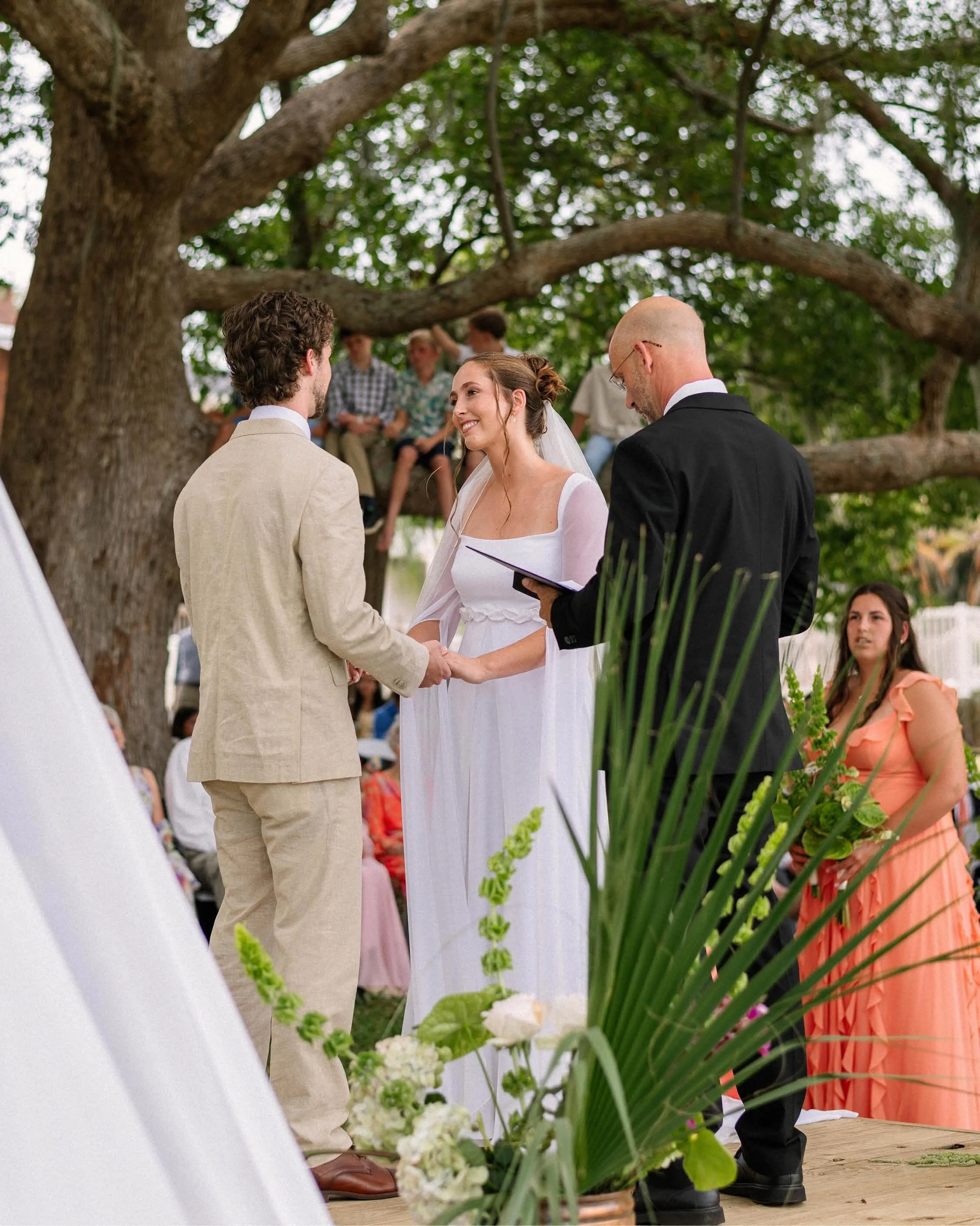 How about those balcony seats for the kids!  Some frames from last weekend with Aiden &amp; Jesse who exchanged vows in a DIY backyard lakeside wedding that was everything I anticipated it would be.