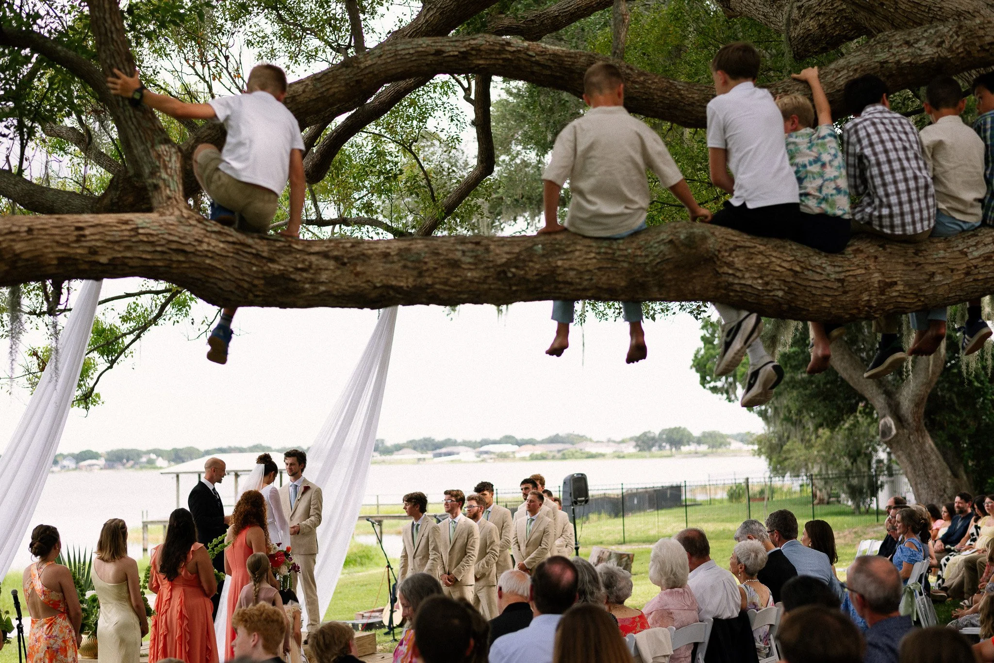 Backyard Lakeside Florida Wedding