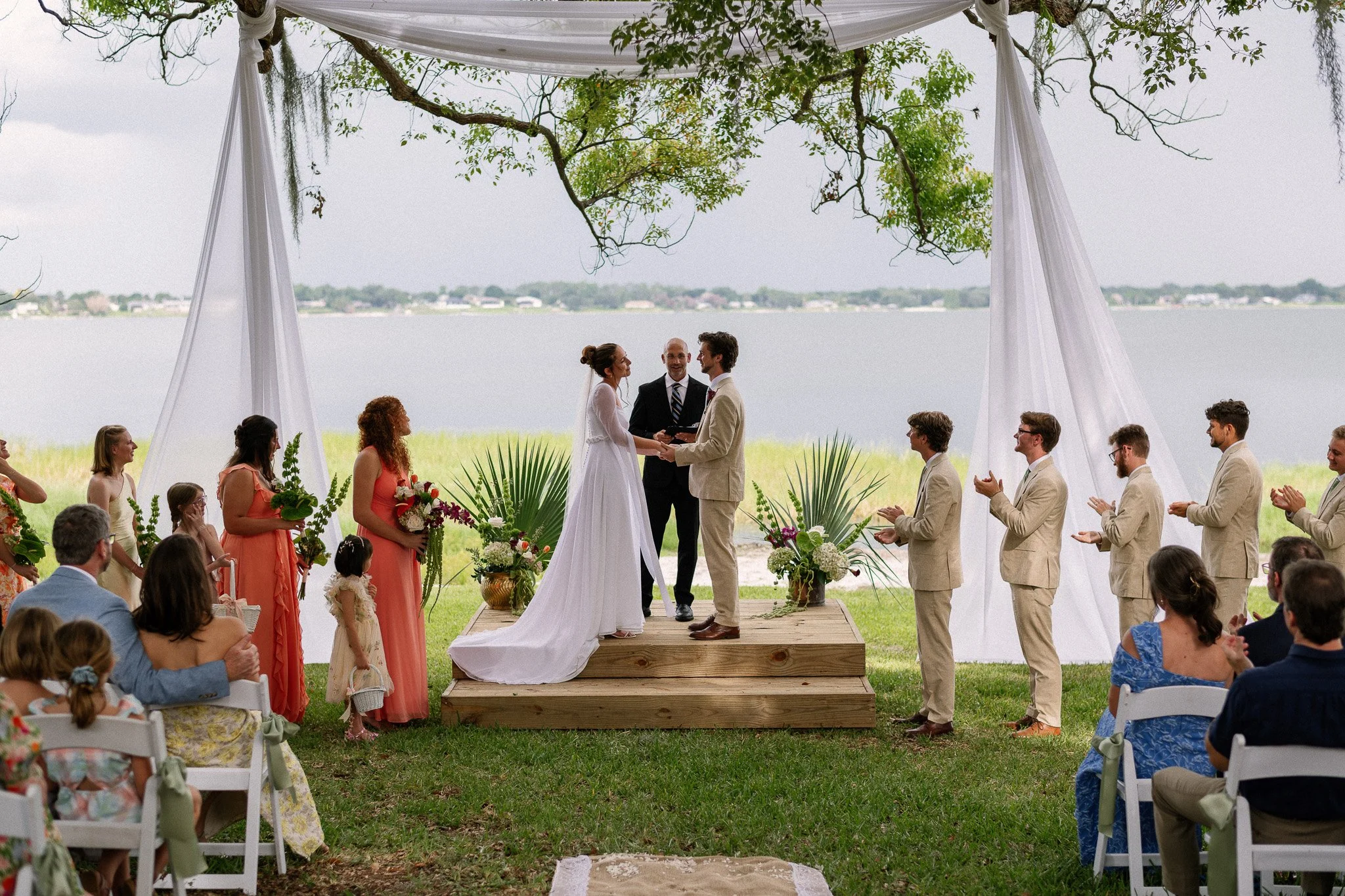 Backyard Lakeside Florida Wedding