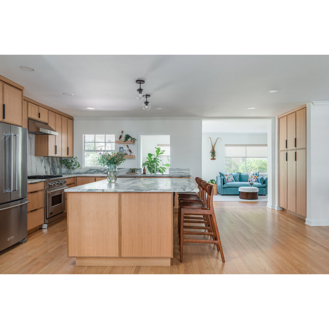 This kitchen will always be a fav of mine 💫 we completely opened up this space to give this young family a layout that works for them!