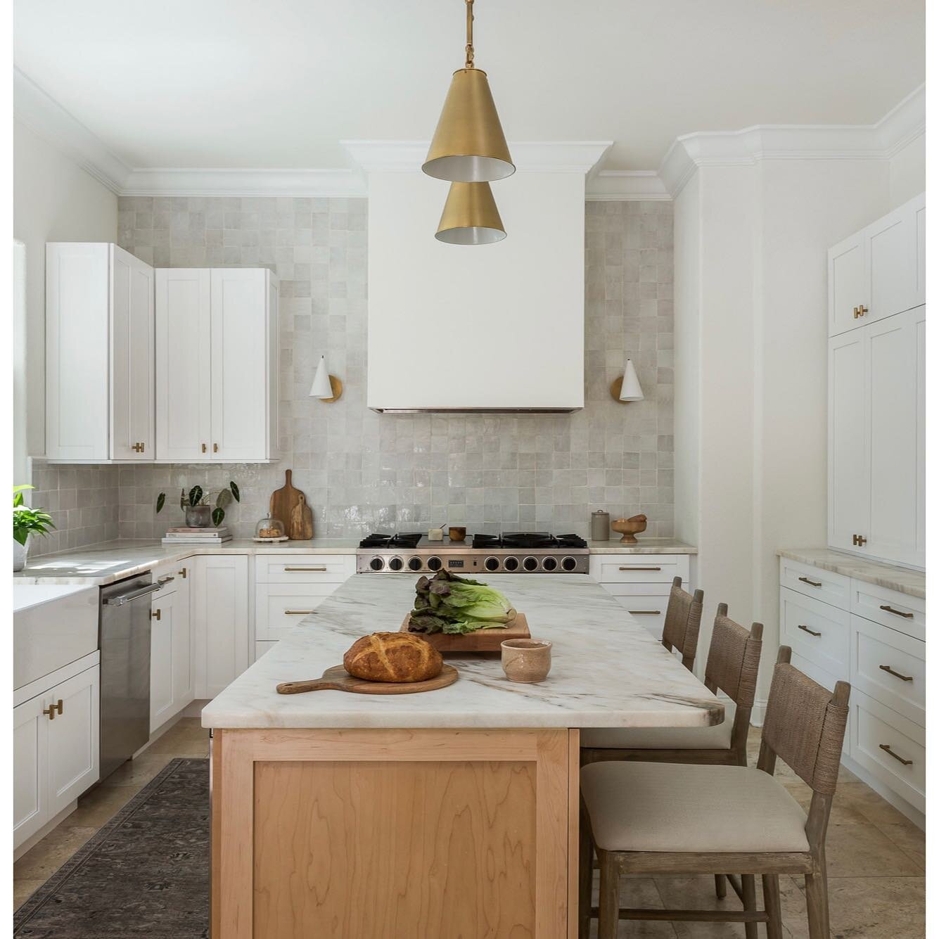 Loved working on this transformation! Our client&rsquo;s kitchen was tight and dark before we removed the fireplace wall and opened it up to be more functional.  Swipe for before photos!