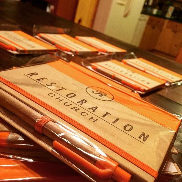 Getting ready for our guests at the Restoration Church launch! September 11th, 9:30 am. The Blue Note Grill in downtown Durham, NC! See you there!
