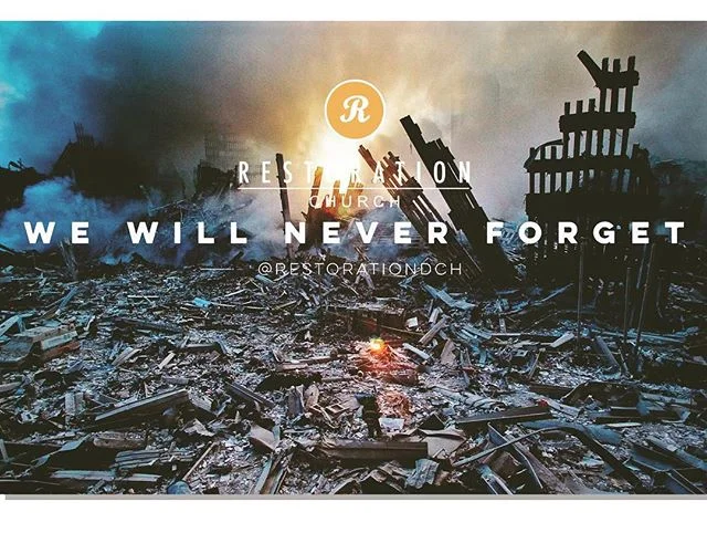 The biggest news tomorrow isn't our church launch. To all our families who lost, first responders, doctors, nurses, and military personnel. We know your daily sacrifice and you are in our prayers. #neverforget #durham #911 #downtowndurham