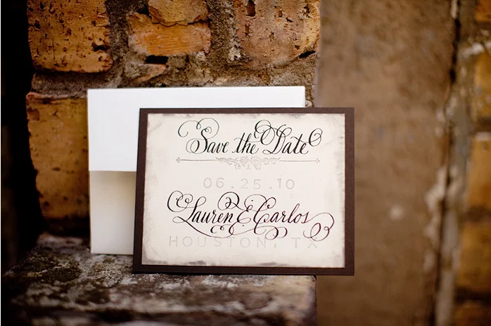 Calligraphy Save the Date