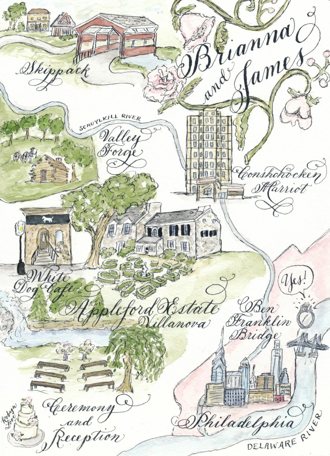 Medium Partial Watercolor 