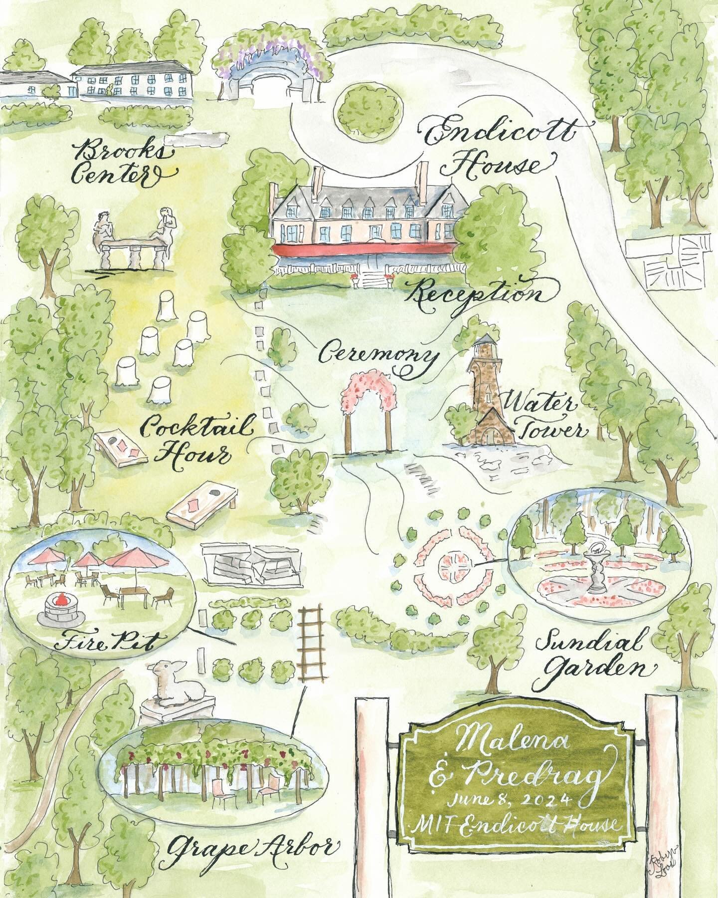 Malena&rsquo;s map is all finished!! This is such a special venue map. I don&rsquo;t usually share my design process, but this time I thought I would show you the layout to see what a difference hand painted maps are. 

#luxurywedding #weddingmap #we