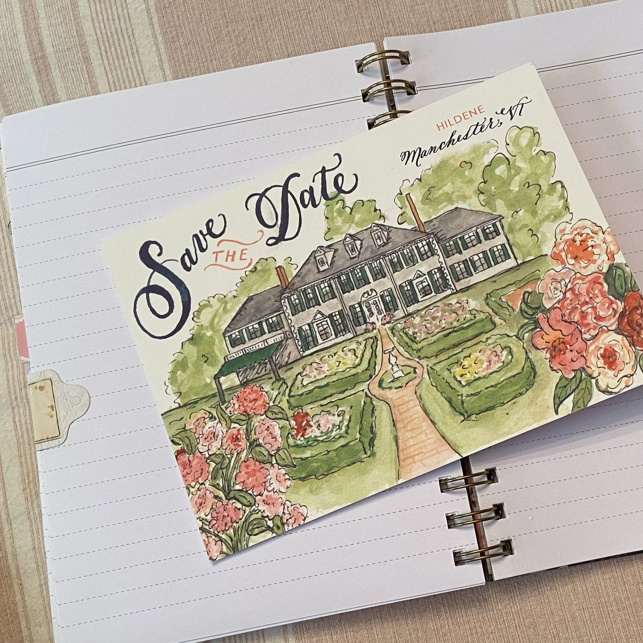 Hildene venue illustration watercolor