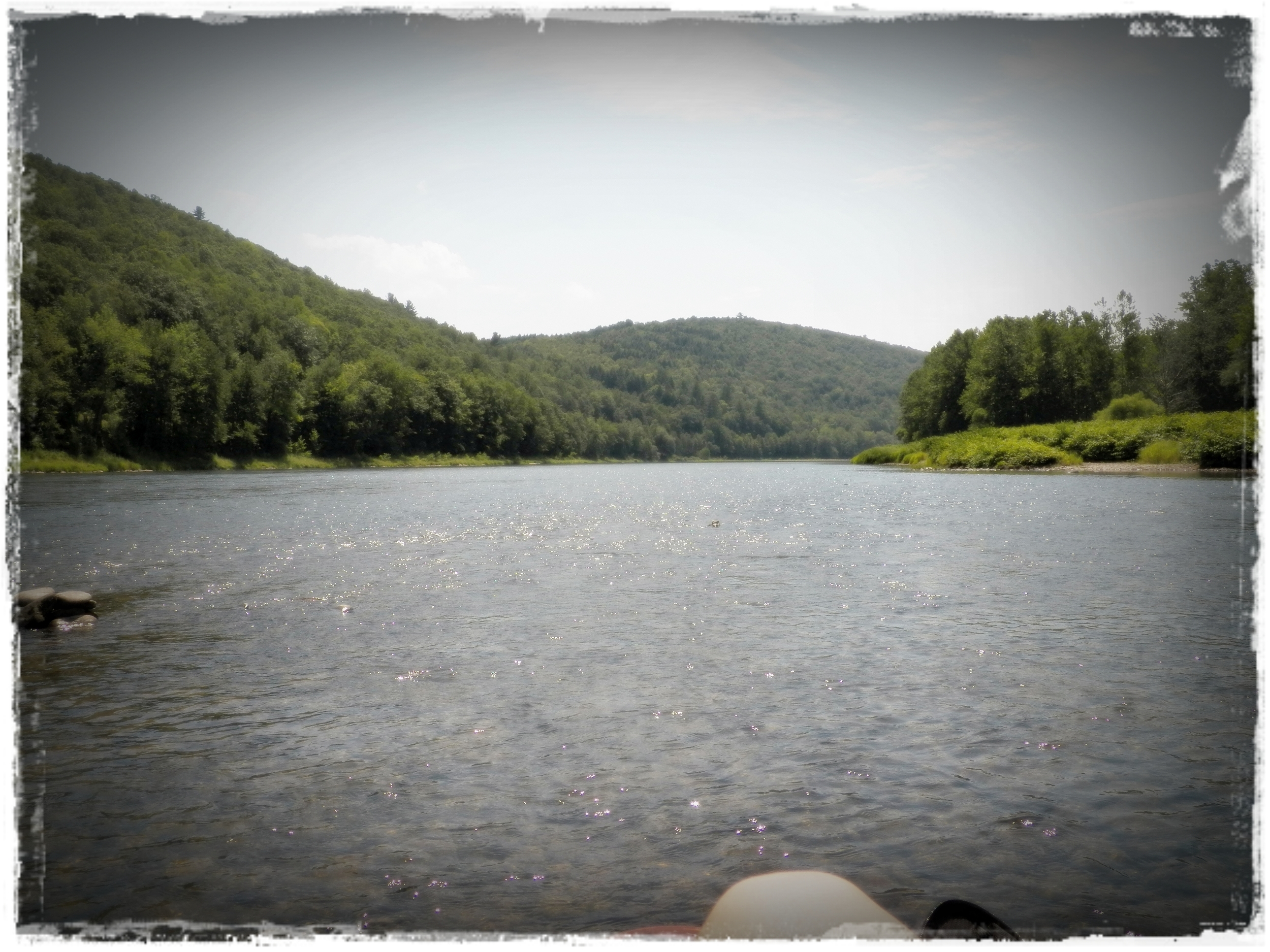 In the beautiful Delaware River....