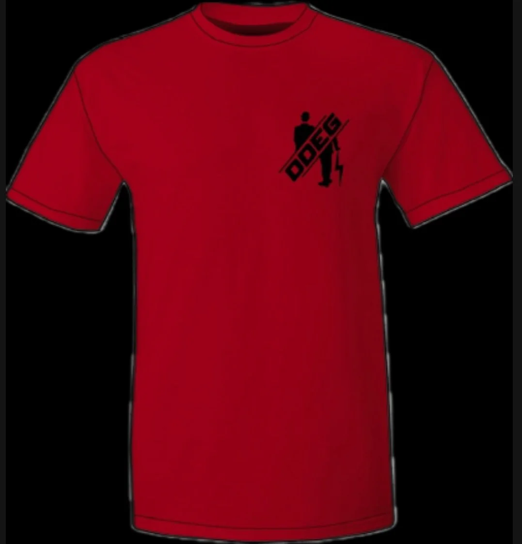 Cherry red:Split Logo Tee Front.jpg
