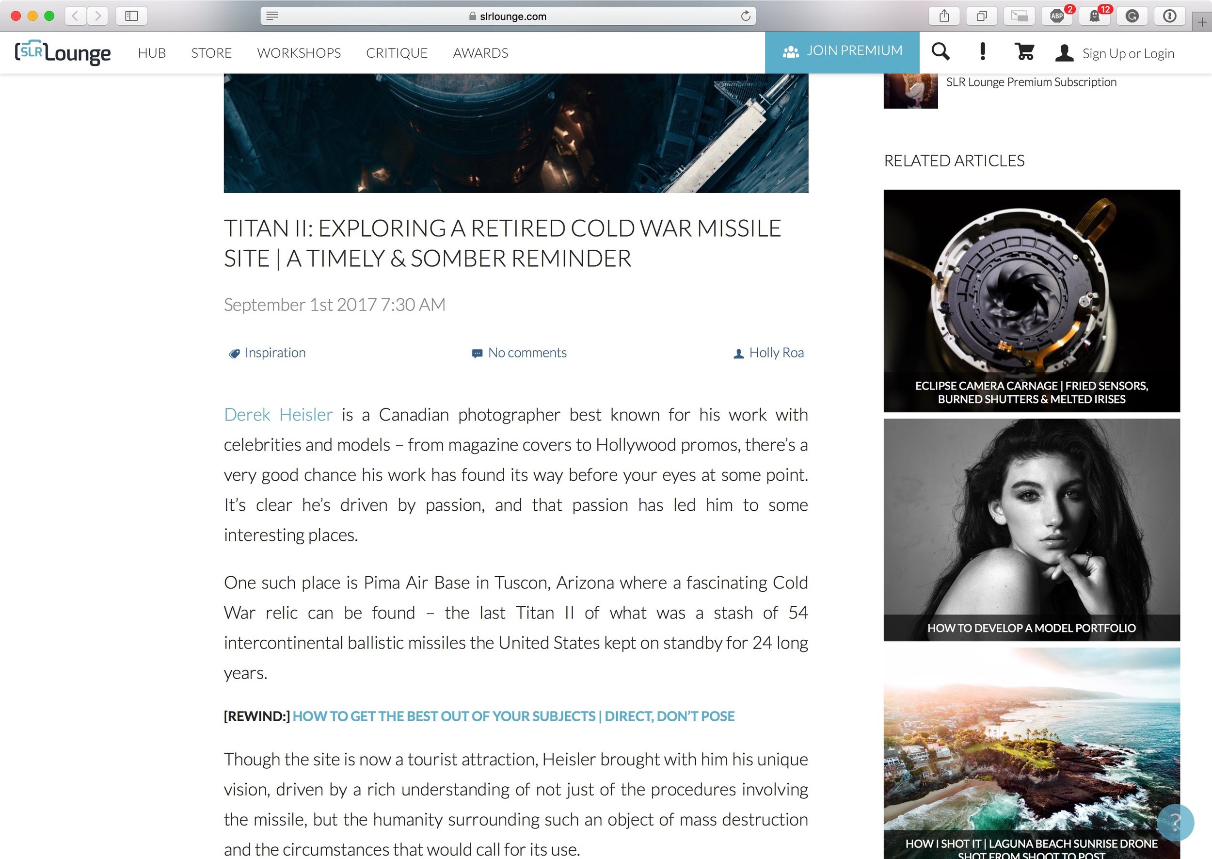 Thanks to SLR Lounge for the write up on the series.