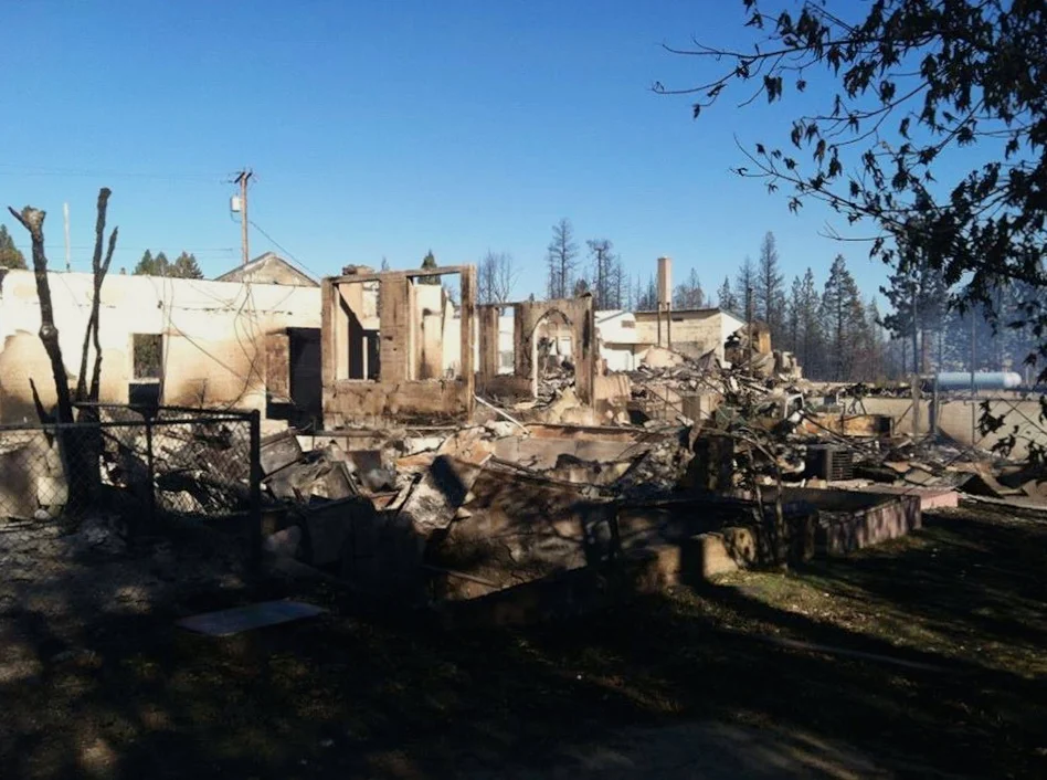 Aftermath of the fire...