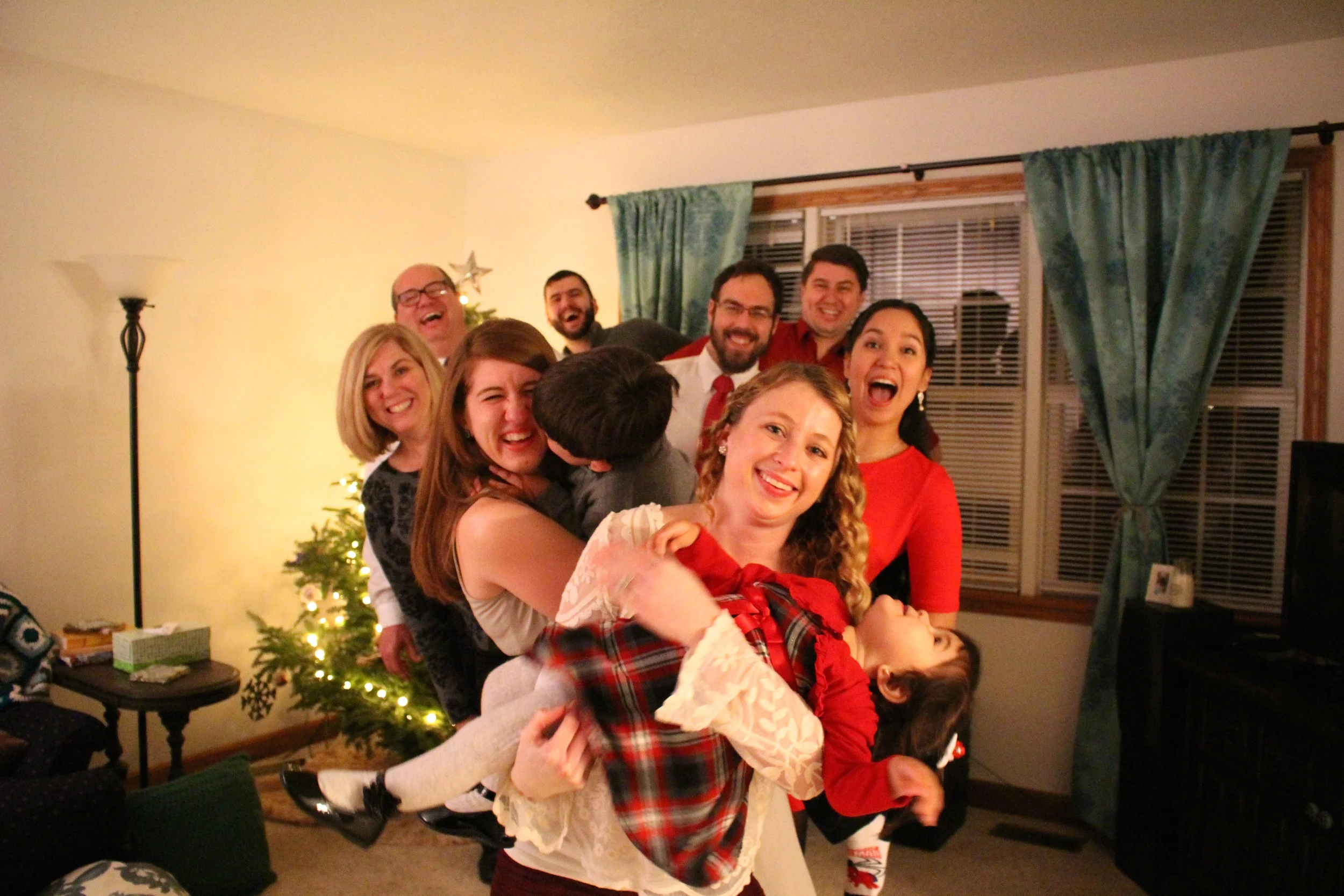goofy family picture. Marky stop trying to lick aunt Shell's cheeks!