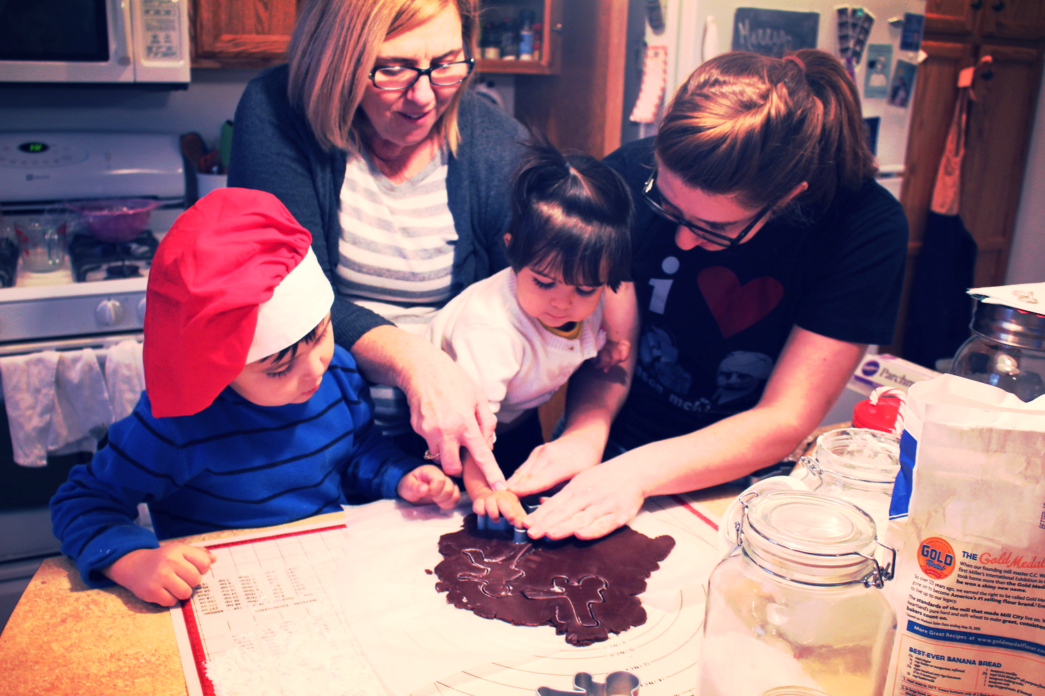 Dominika wanted to cut some cookies too! I love that no matter what, she makes her little voice heard^.^