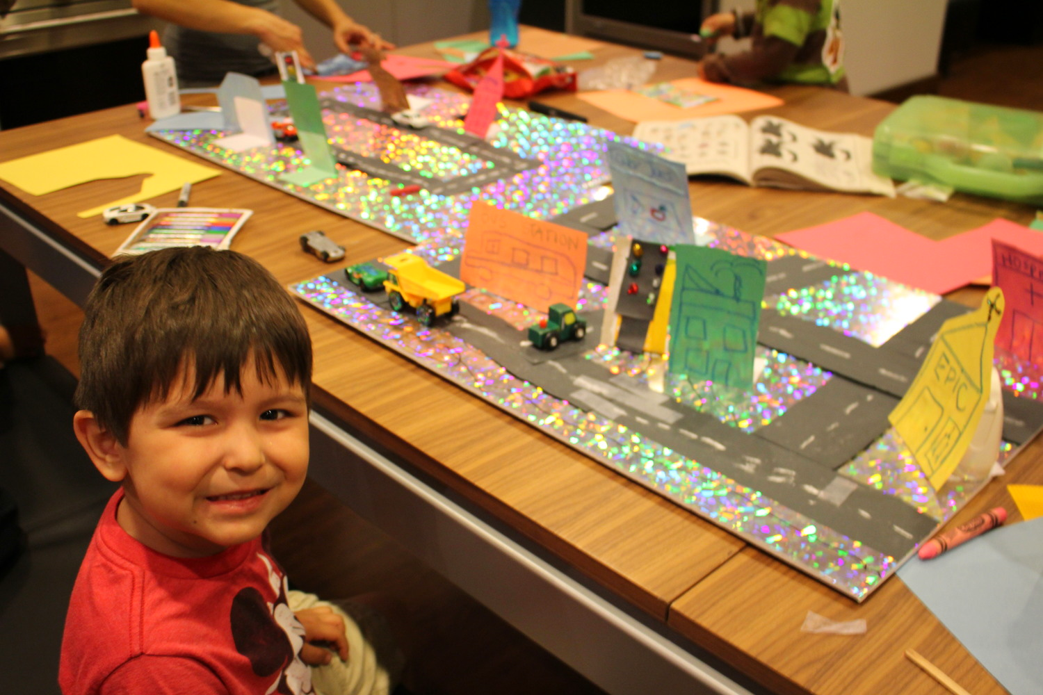 He was pleased with his work. I love his smile<3