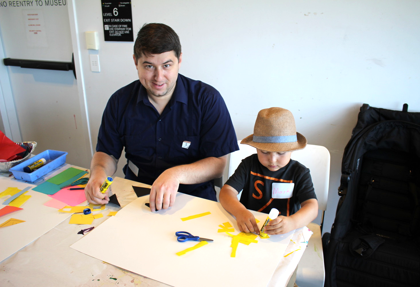 Glueing shapes.