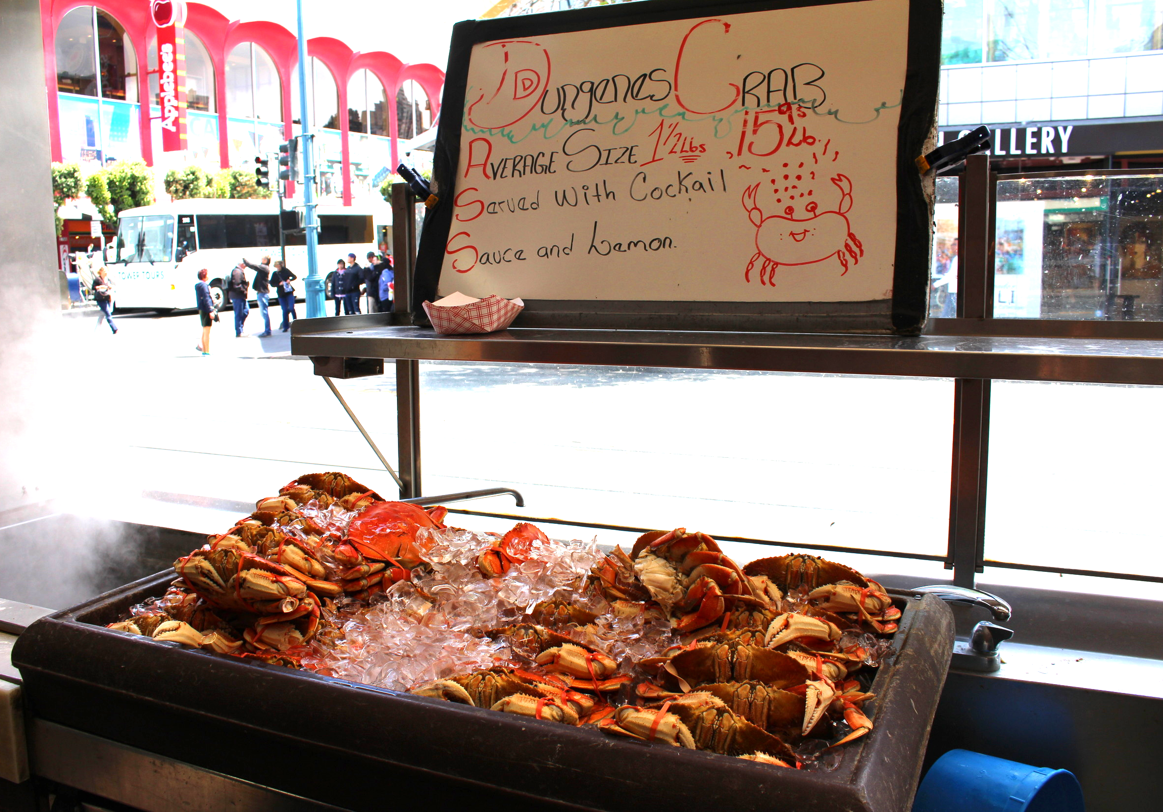 I shall eat crab very soon.