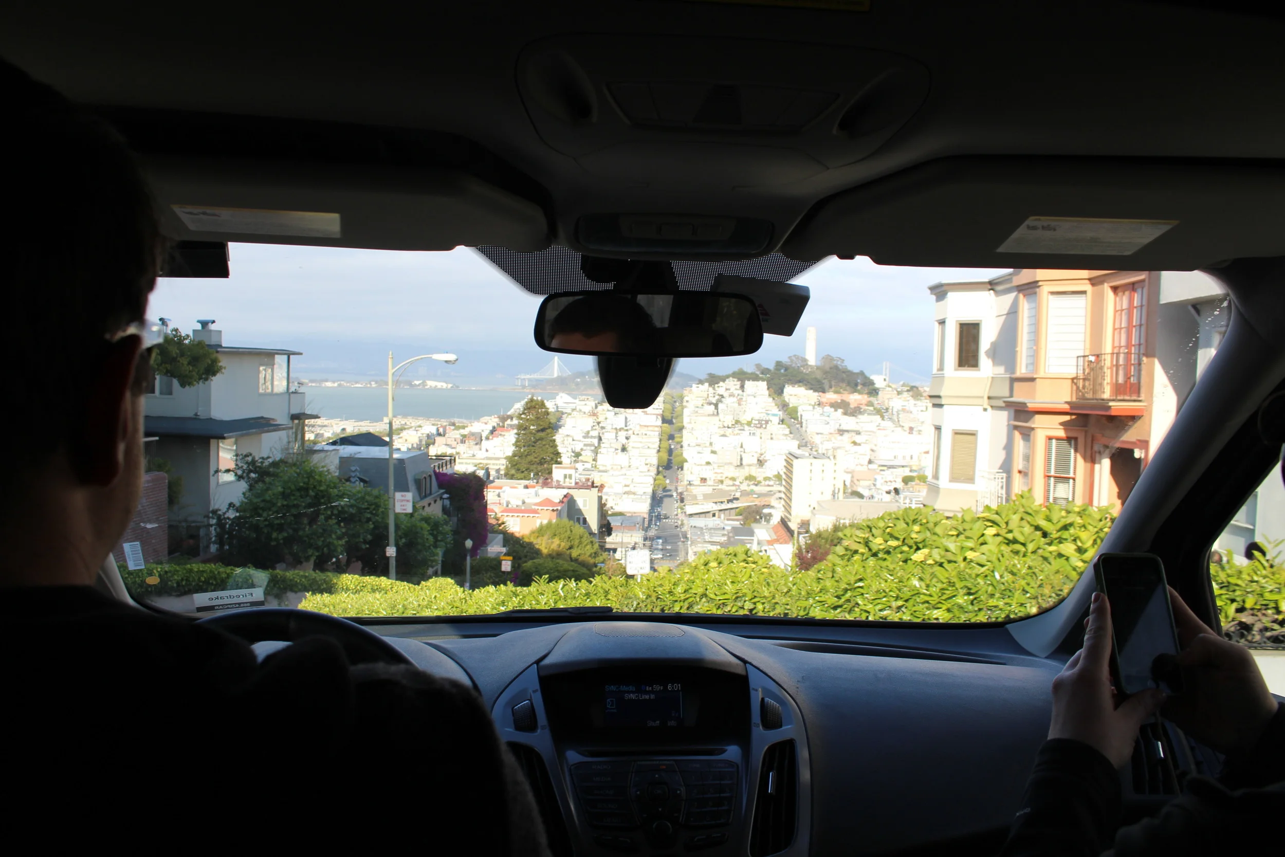 View from the top of Lombard street.