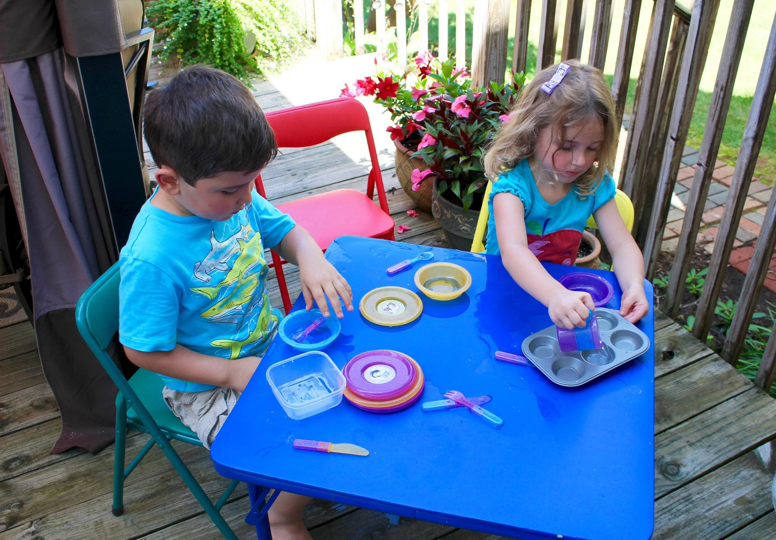 Kids can play with water for hours!.