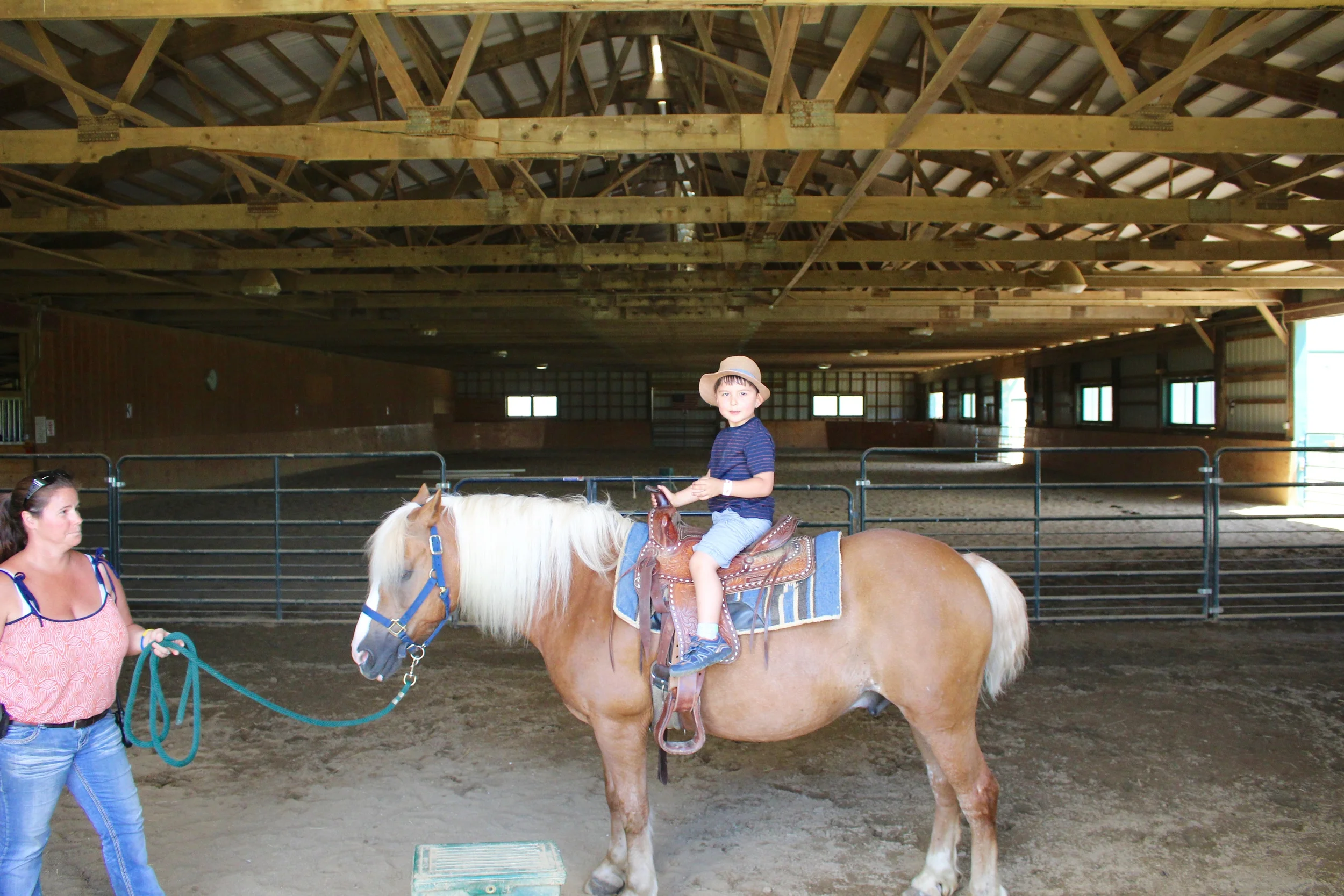 His first time riding a horse ^.^
