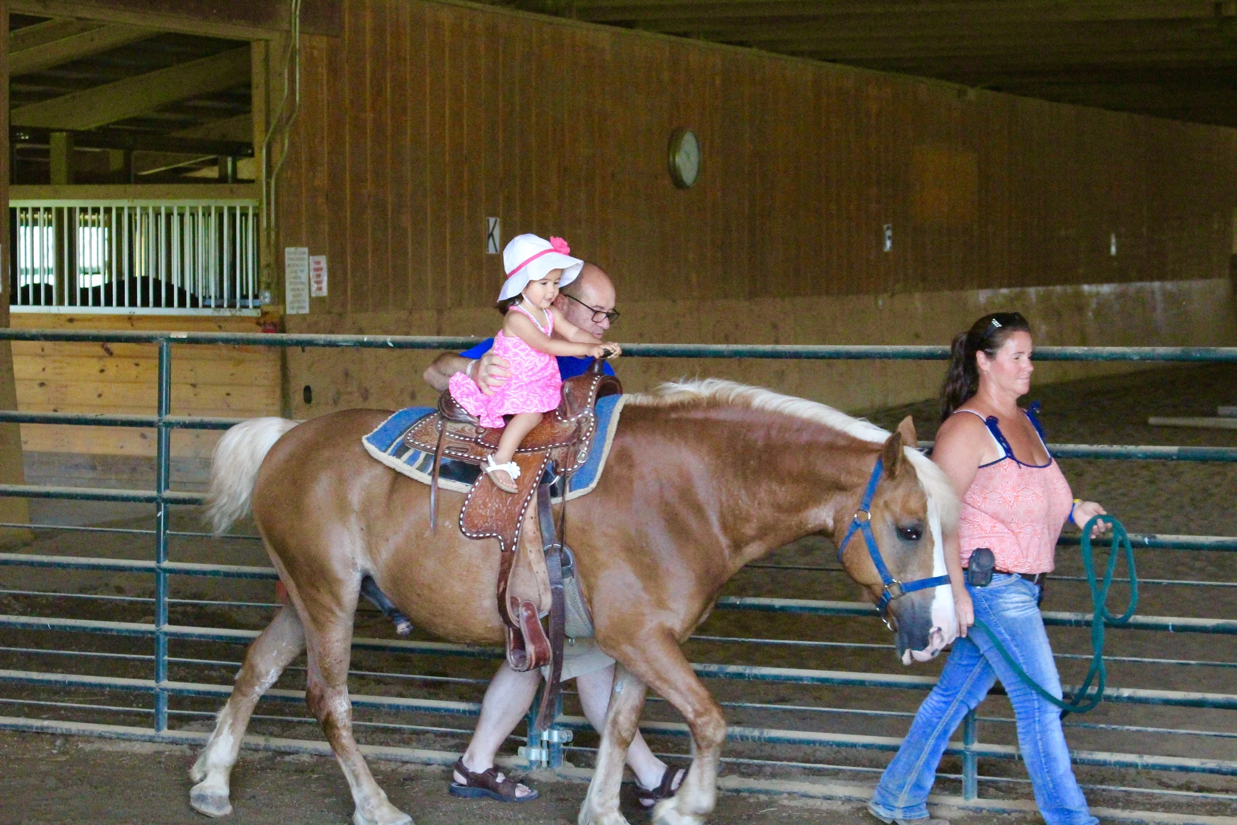 Her first time riding a horse<3