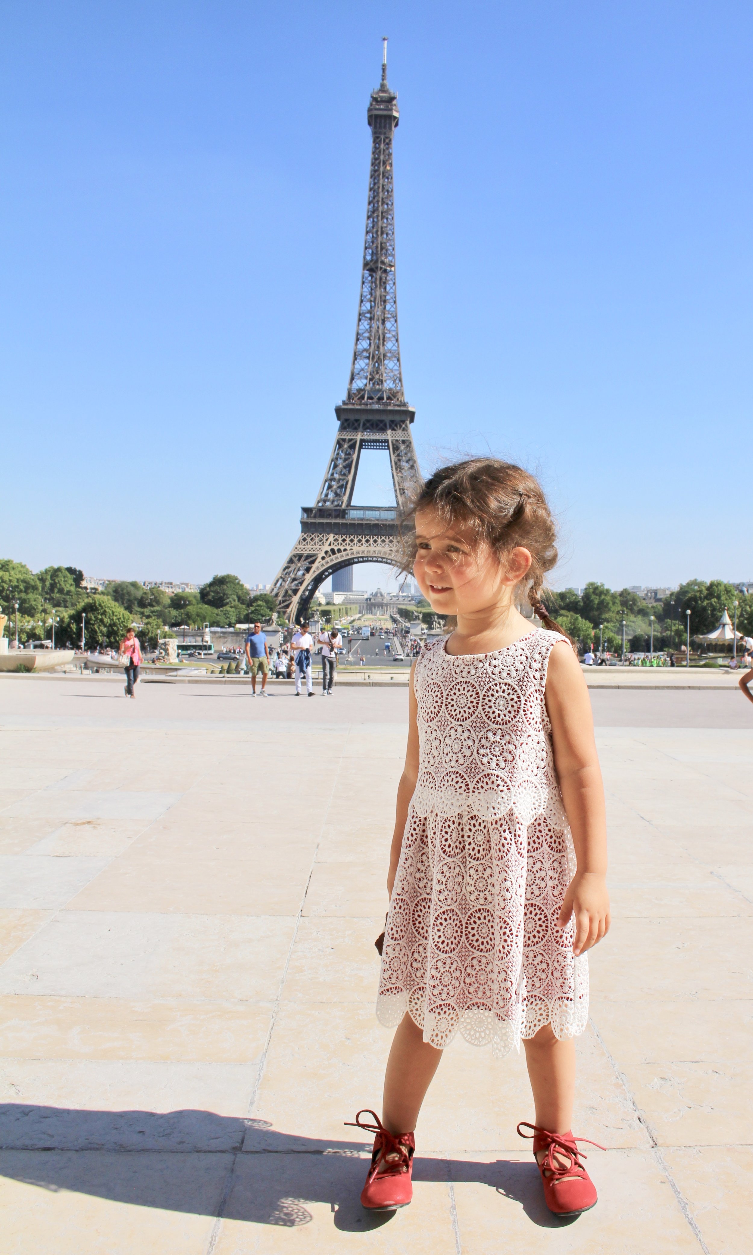 Mi niña. Thanks to grandma Kropf for a beautiful dress and red shoes that Dominika loved instantly. She wanted to wear it the entire time!!