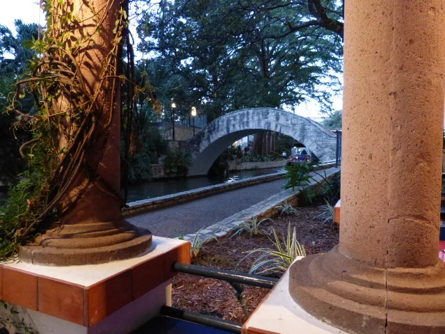 A view from our table at a bistro on the RiverWalk