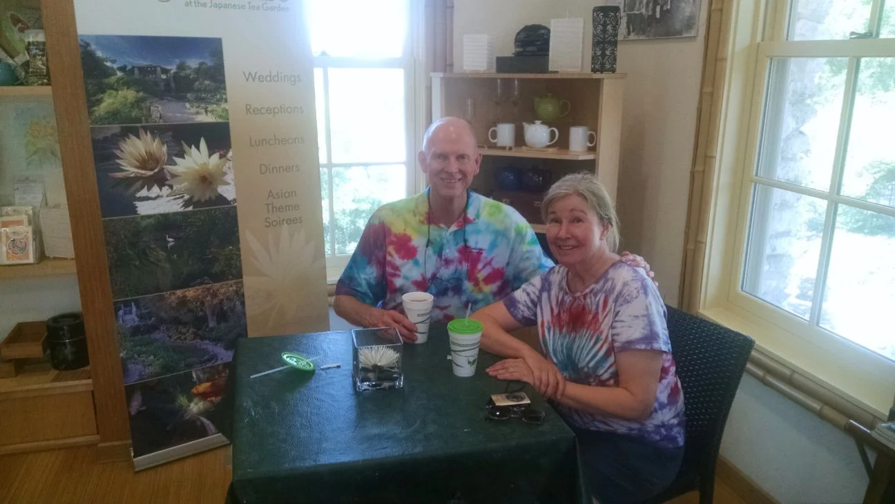 Tie dye shirts from an arts and crafts afternoon on Eve's visit to Raleigh in July.